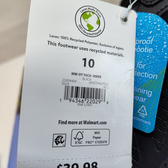 Ozark Trail Tech Hiker Waterproof Leather Outdoor Men's US 10 EUR 43 Shoes NIB - Picture 10 of 12